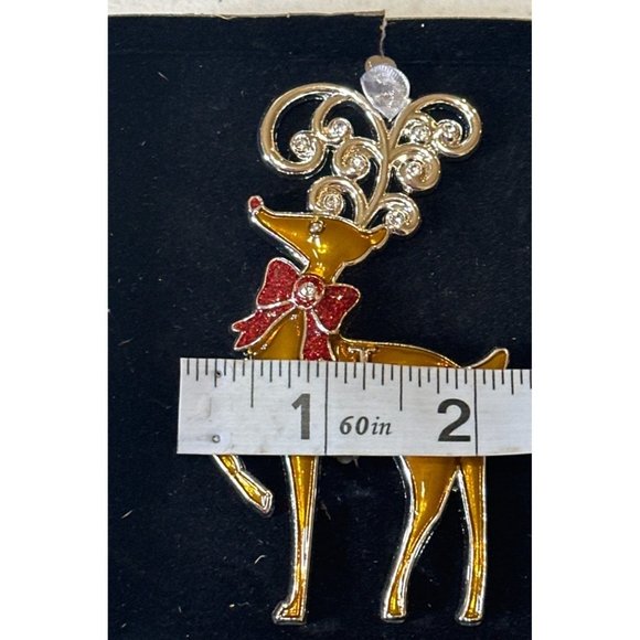 Regent Square Christmas Reindeer Ornament 2022 w/European Crystals 4" (BOXED) - Picture 6 of 7